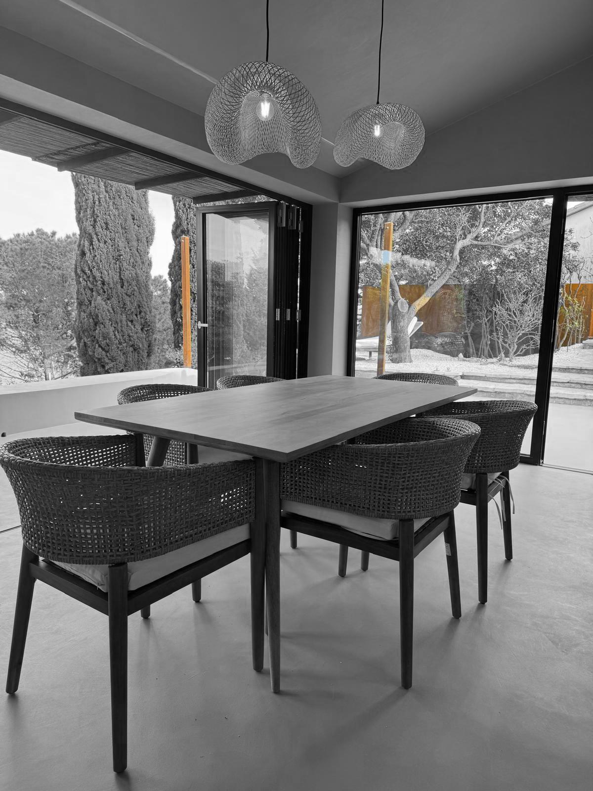 Corten steel interior dining cypress view Adriatic Croatia
