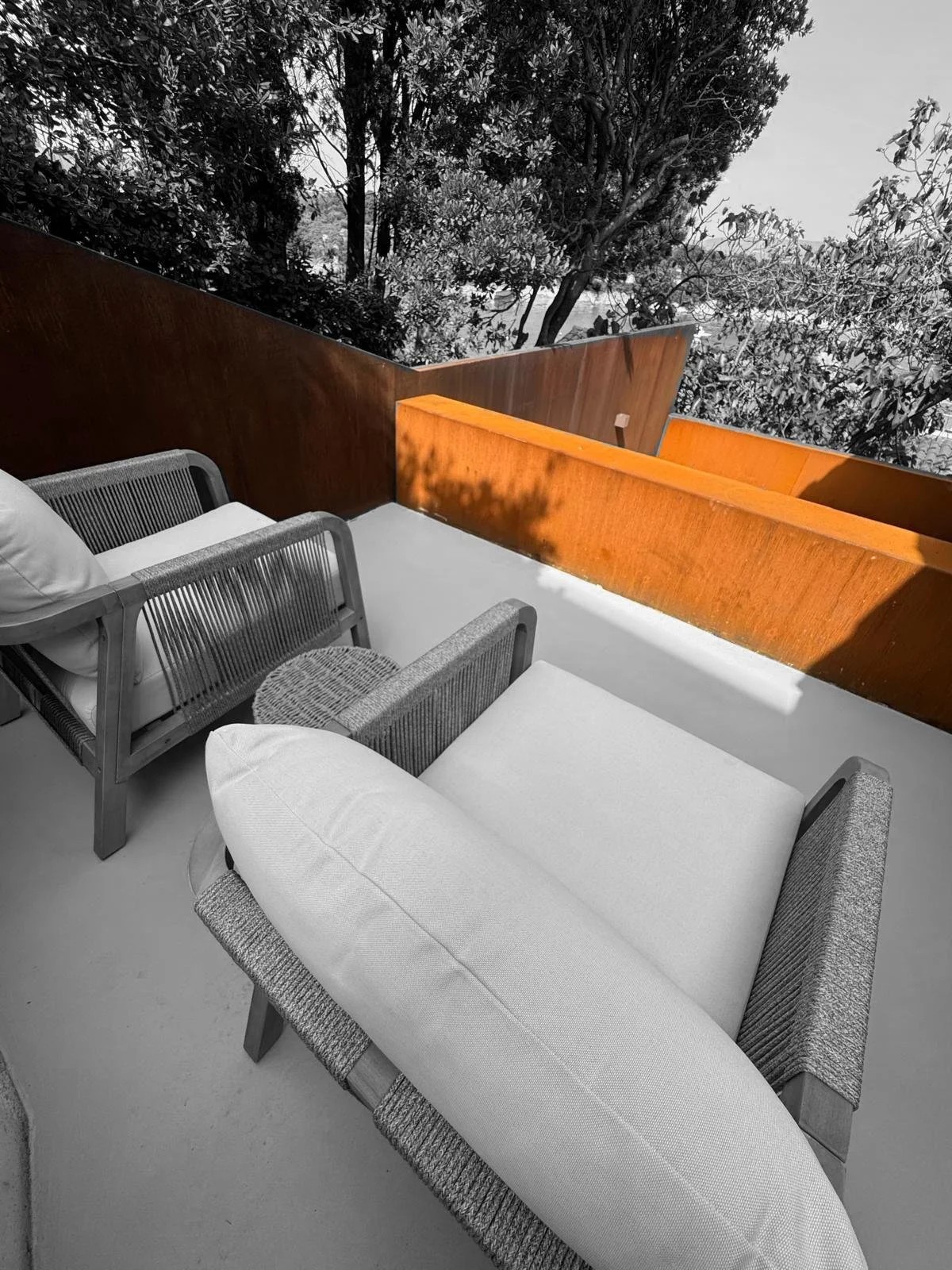 Atelier Corten consultation — corten steel terrace and lounge Adriatic